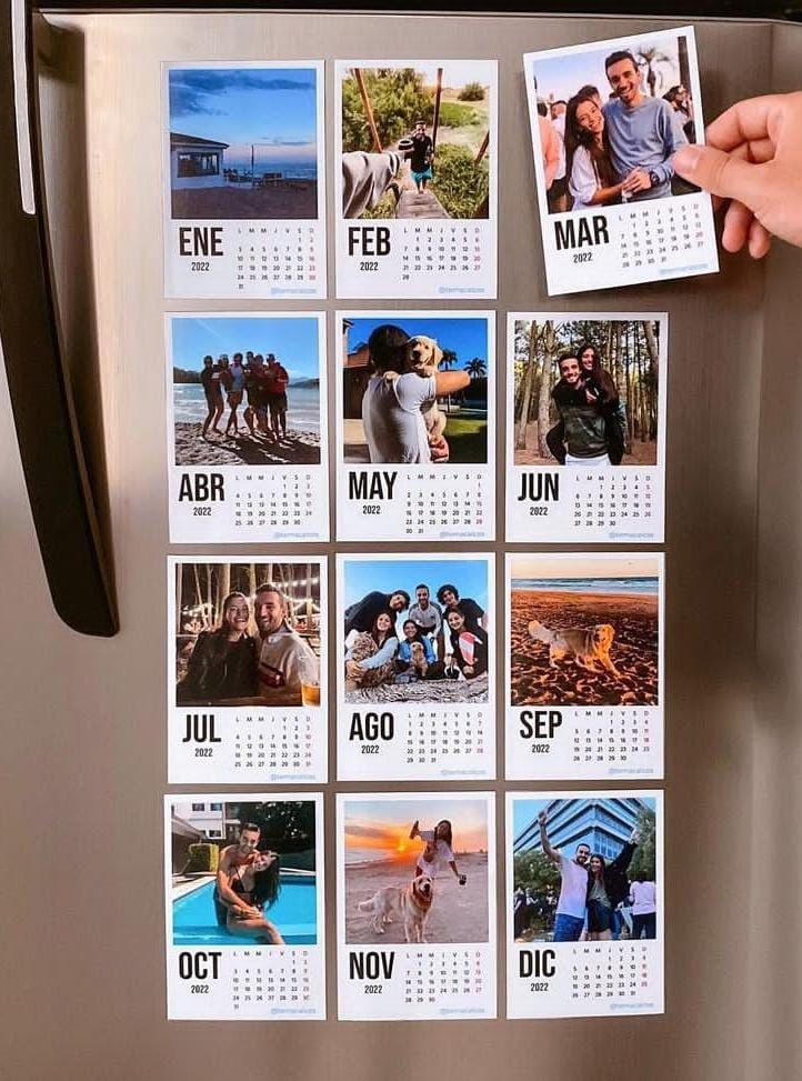 Calendario Magnético Personalizado 9×12 cm – 12 Fotos
